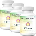 Dr. Clark Cloves Healthcare Supplement - Naturlig fordøjelsessygdom, 500 mg, 100 Pure Gelatine Capsules 3Pack