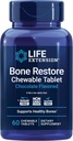 Life Extension Bone Gendanne Calcium Supplement tyggetabletter, Knogletilskud, Calcium, D-vitamin, mineraler, Gluten Free, Non- GMO, 60 tabletter