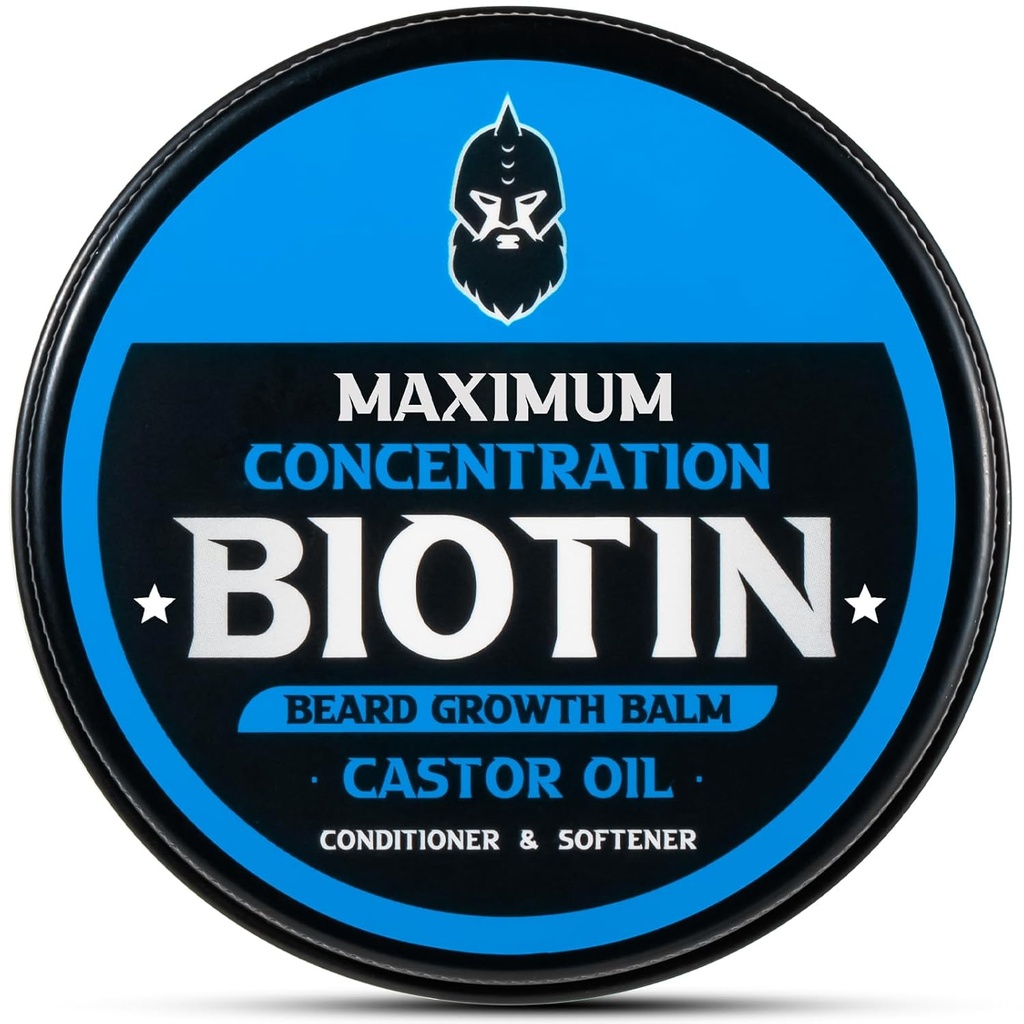 Beard Balm, Maksimal koncentration Biotin, med Castor Oil og Argan & Jojoba Oliils, Promoes Beard Growth, Styles, Stronthers & Softens Beards & Mustaches, 2 Ounce Medicar Cedar