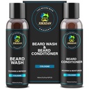 XIKEZAN Beard Wash & Beard Conditioners Natural Softtener Set w / Argan & Jojoba Olies Smooths & Stronthers Christmas Stoking Stuffers Far Day Gaver til mænd ham far kæreste Mand