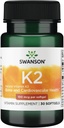 Swanson Vitamin K2 (Menaquinone- 7) - Vitamin supplement støtte cardiovaskulær og knoglerelateret - fremstillet af japansk Nato til at hjælpe Regulere Calcium - (30 Softgels, 100mcg Hver)