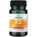 Swanson Vitamin K2 (Menaquinone- 7) - Vitamin supplement støtte cardiovaskulær og knoglerelateret - fremstillet af japansk Nato til at hjælpe Regulere Calcium - (30 Softgels, 100mcg Hver)