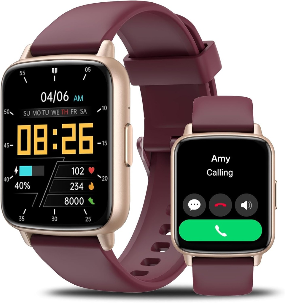 Smart ur til mænd Women- 46mm HD AI stemme assistent Smar twatch (svar / gør opkald), Heart Rate Tracking, Soveskærm, Fitness Tracker, til Android iPhone Samsung Kompatibel IP68 Smartwatch