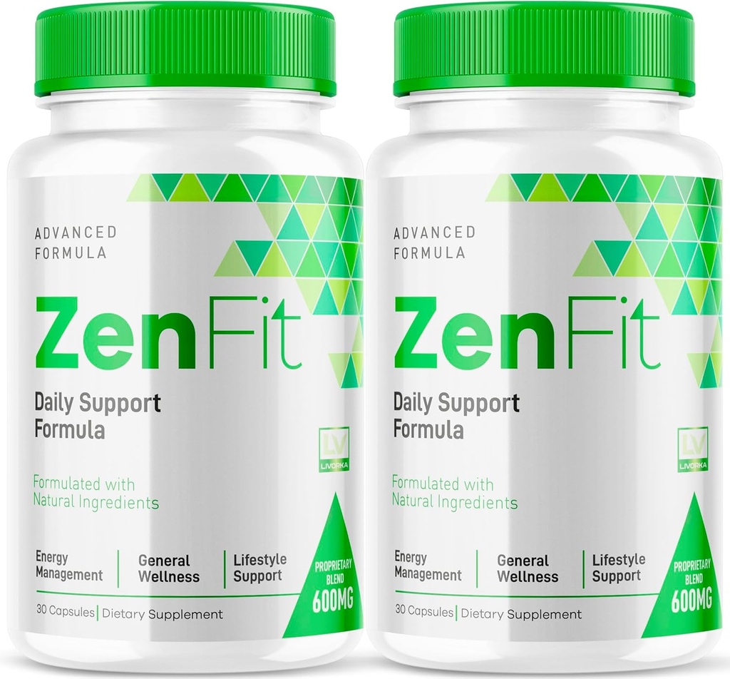 (2 Pack) Zenfit kapsler, Zenfit tillæg, Zenfit piller, Zenfit naturlige kosttilskud, ZenFit, Zenfit avanceret formel, 60 kapsler til 2 måneder