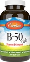 Carlson - B-50 Gels, B-vitaminkompleks, energiproduktion, cellular support & optimal wellness, 200 Softgels
