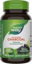 Nature 's Way Aktiveret Charcoal, Binds Uønskede materialer og gas i fordøjelsestrakten *, 560 mg pr. 2-Capsule Servering, 100 kapsler (Packaging May Vary)