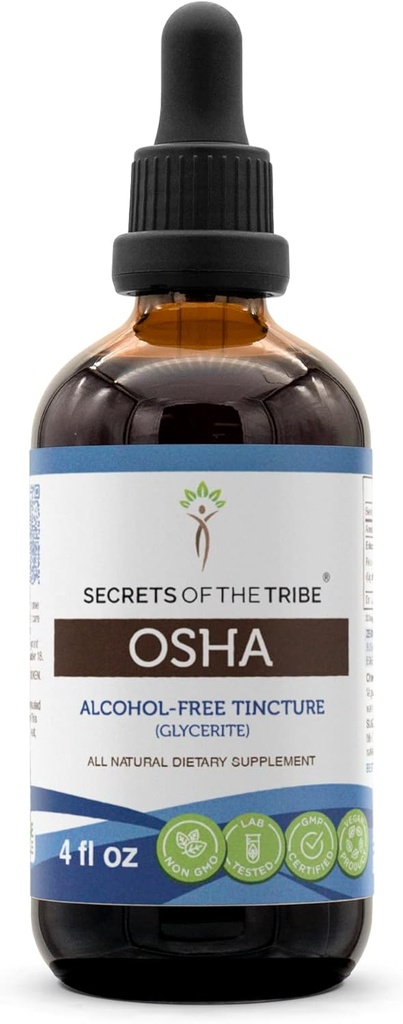 Hemmeligheder i Tribe OSHA Alkohol- Free Liquid Extract, Responsible opdrættede OSHA (Ligusticum porteri) Tørret rod 4 FL OZ