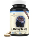 Teraputika L- Methylfolat 15mg - 124; 120 Vegankapsler - 124; Premium - 124; 5- MTHF - Active Methylfolate Supplement for Mood Homocysteine Methylation - Non- GMO Gluten- Free, No Fillers - Follic Acid Brain Support