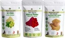 Combo organic Dried Amla, Hibiscus and Methi (Fenugreek) Powder (Each 100 Gram/3.5 Ounce) Hyllanthus Emblica Hibiscus Rosa-Sinensis Trigonella Foenum-Graecum