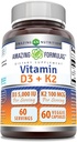 Amazing Formulas Vitamin D3 5000 IE med vitamin K2 100 mcg