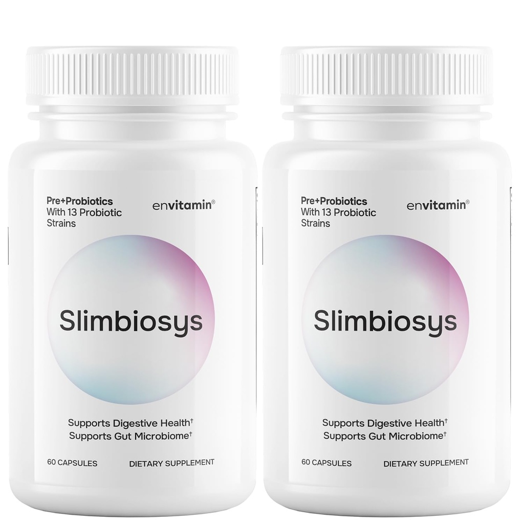 Slimbiosys Ultra Probiotic Capsule - Pre & Probiotika til kvinder & mænd - Support Your Microbiome (2 Pack, Slimbiosys)