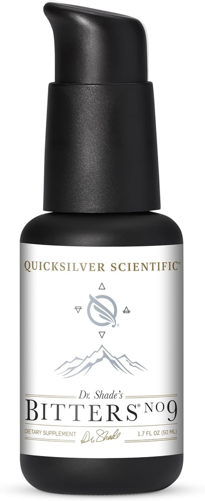 Quicksilver Scientific Dr. Shade 's Bitters No. 9 - for fordampning - Hurtig fungerende Liposomal fordøjelsesmiddel Bitters med mælk tidsel, Burdock Root & Juniper Essential Oil - fordøjelsesstøtte (50ml)