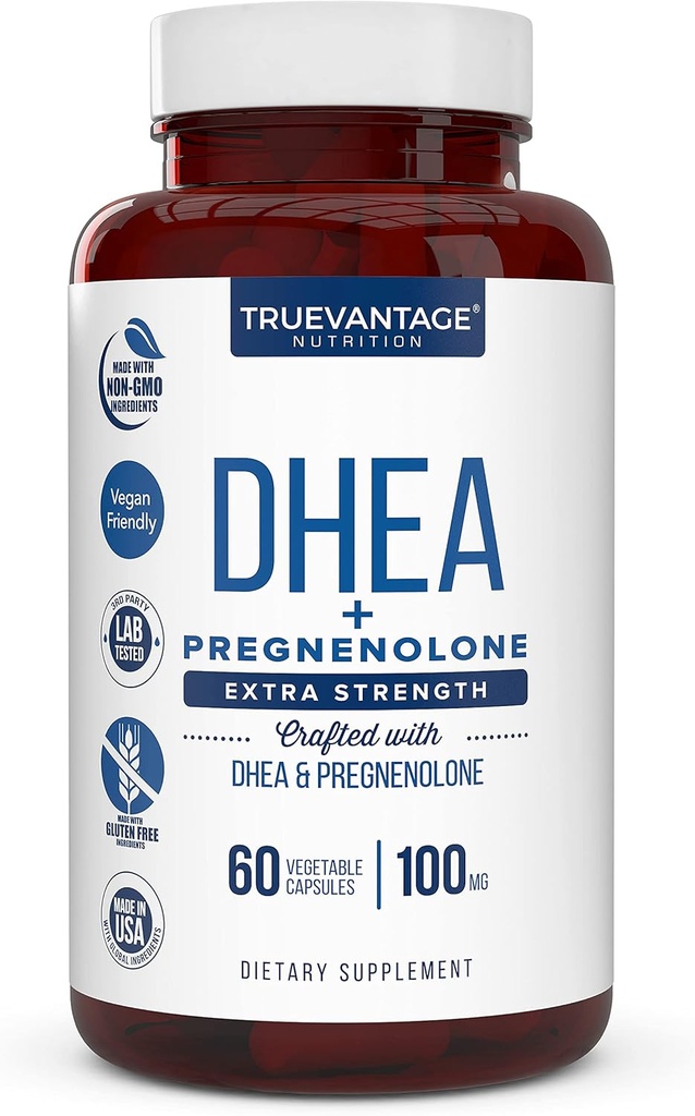 DHEA 100mg tillæg med graphenolone 60mg - støtter Hormonbalance, Lean Muscle Mass, Energy, Mood, Sleep, og sund aldring i mænd og women- vegetabilske kapsler