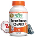 Botanic Choice Super Boron Complex (3 mg) - fremmer ben og prostata sundhed af metaboliserende calcium & Magnesium - 3 former for bor for mænd og kvinder (90 kapsler)