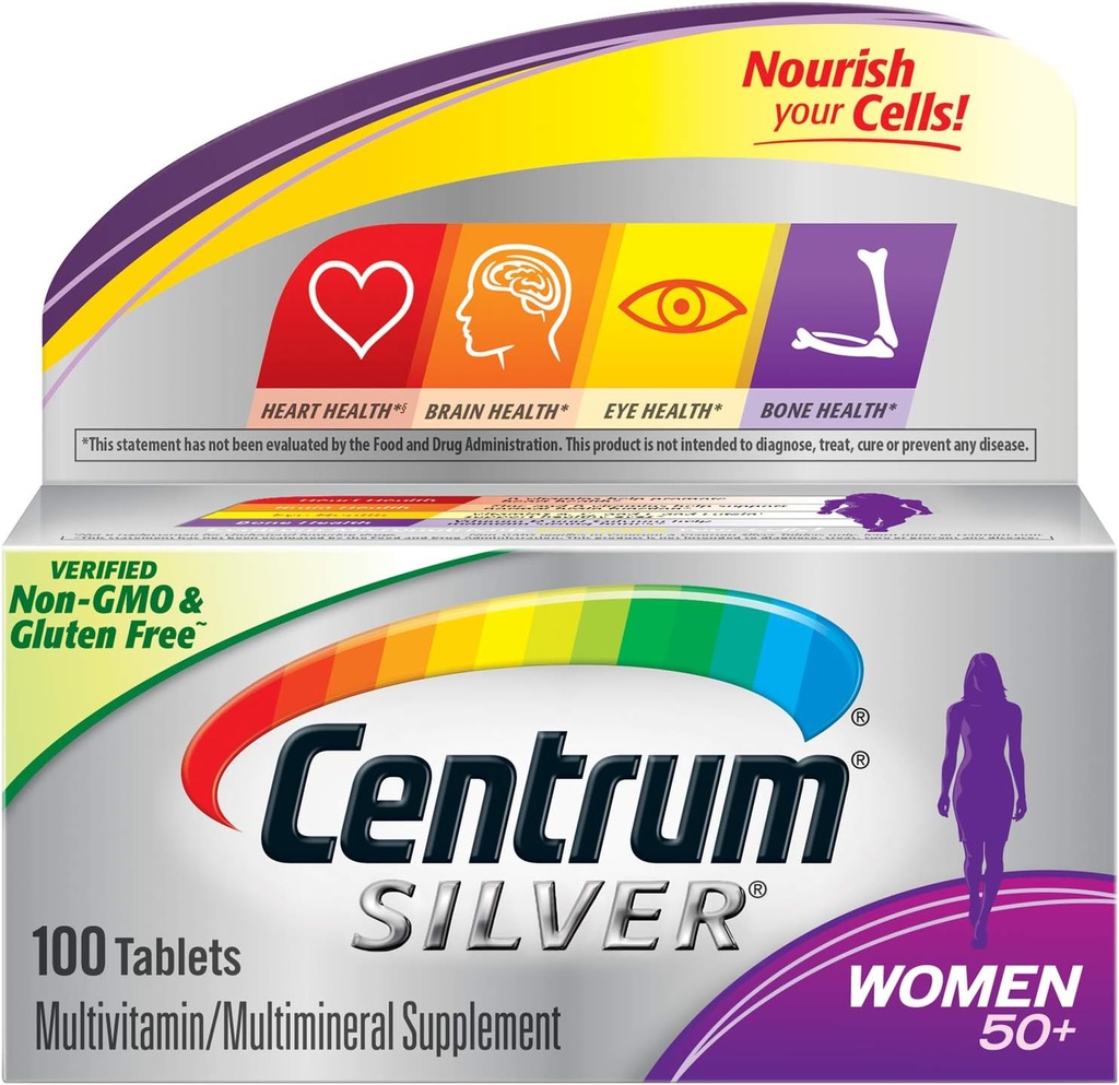Centrum Sølv Kvinder Multivitamin / Multimineral supplement (100-greve tabletter)