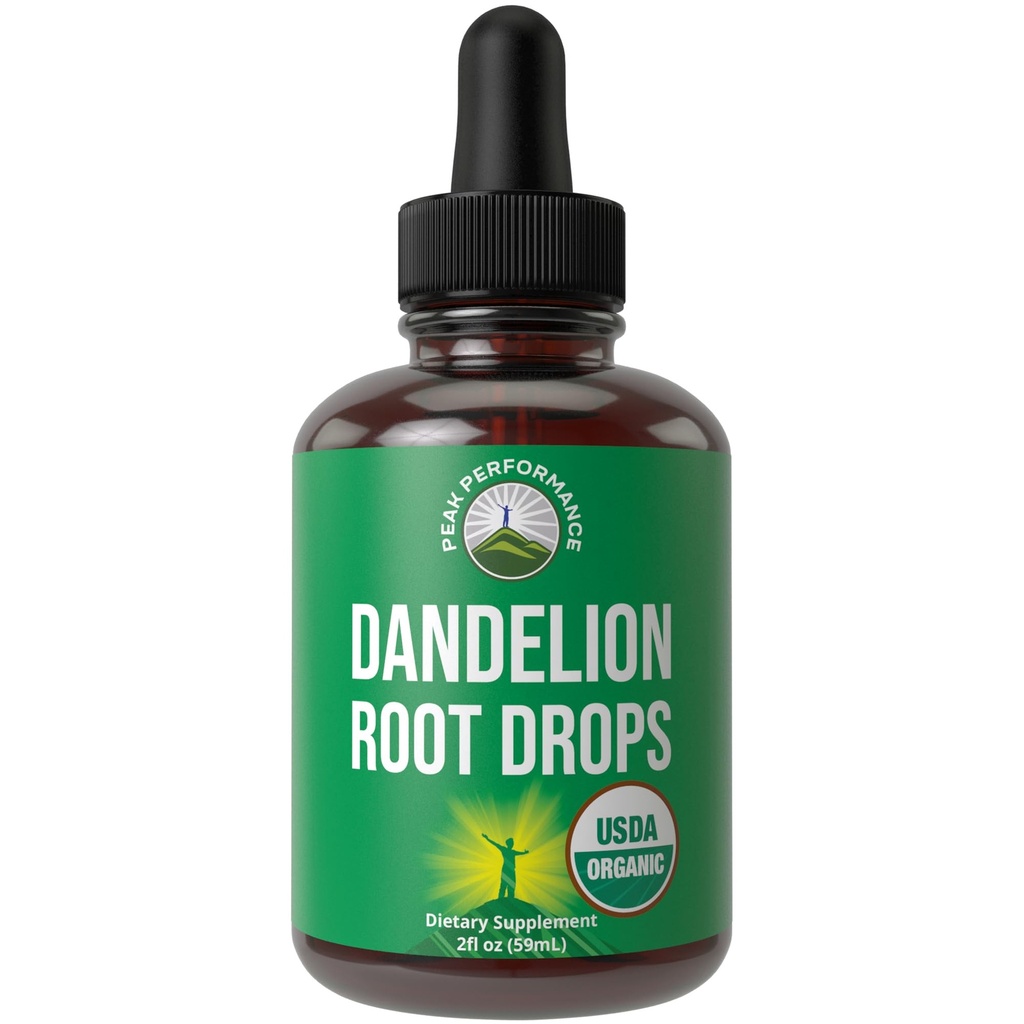 Dandelion Root Extract. USDA Organic Vegan Herbal flydende tinktur Mælkebøtter supplement til kvinder og mænd. Leaf Tonic til immunforsvar, lever, tandkød sundhed. Zero Sugar, Gluten Free Supplements Ikke kapsler