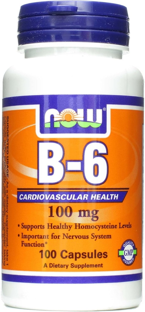 Nu fødevarer B6 100 mg kapsler, 100 CT