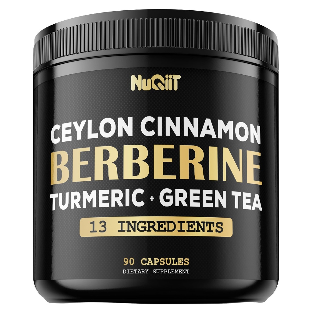 Berberine Supplement. Tilføjet gurkemeje, grøn te & mere - Support Heart Health, Body Management & Immunsystem - 90 kapsler til 3 måneders levering