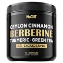 Berberine Supplement. Tilføjet gurkemeje, grøn te & mere - Support Heart Health, Body Management & Immunsystem - 90 kapsler til 3 måneders levering