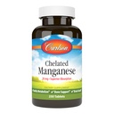 Carlson - Chelated Mangan, 20 mg - Superior Absorption, Sund Metabolisme, Knoglestøtte & Hjerne Sundhed, 250 tabletter
