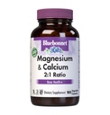 Bluebonnet Nutrition Magnesium & Calcium 2: 1 Ratio, Knoglesundhed *, Non- GMO, Vegan, Kosher Certificeret, Gluten- fri, Soy- fri, Dairy- fri, 180 Vegetabilske kapsler, 60 Servere