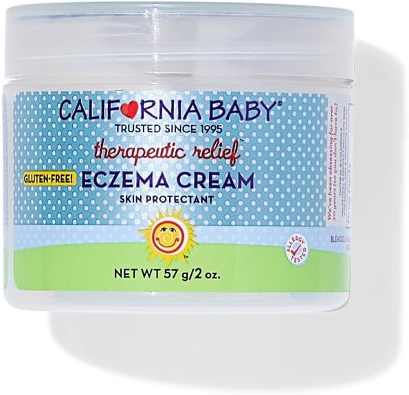 California Baby Eczema Cream er 124; Steroid- Free Eczema Treatment er 124; Colloidal Havregryn + Aloe Vera er 124; Lindrende Eczema Lotion For Kids + Voksne er 124; 57 g / 2 oz.