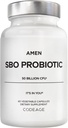 Amen Probiotika Supplement, SBO Probiotiske og økologiske Prebiotika, 50 milliarder CFU 'er, Hylde Stable, Ingen køling kræves, Flora Daglig Probiotiske Formel for kvinder & mænd, Vegan & Non- GMO, 60 kapsler