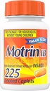 Motrin IB Ibuprofen 200mg tabletter, hurtigvirkende smertelindring og feber Reducer, Over- the- counter Cold Medicine for Heache, Backache, Tandpine, Menstruelle kramper og mindre arthritis Pain, 225 Tælling