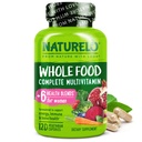 NATURELO hel mad Multivitamin til kvinder - med vitaminer, mineraler, & Økologiske ekstrakter - supplement til energi og hjerte sundhed - ikke GMO - 120 Veganske kapsler