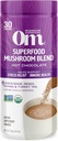 OM MUSHROOM SUPERFOOD Hot Chocolate Blend - hollandsk kakao med løvens Mane, Reishi, Chaga & Turkey Tail - Understøtter fokus, rolig & stress Relief - 2g sukker, 25 kalorier - 8.47 oz Canister (30 Servere)