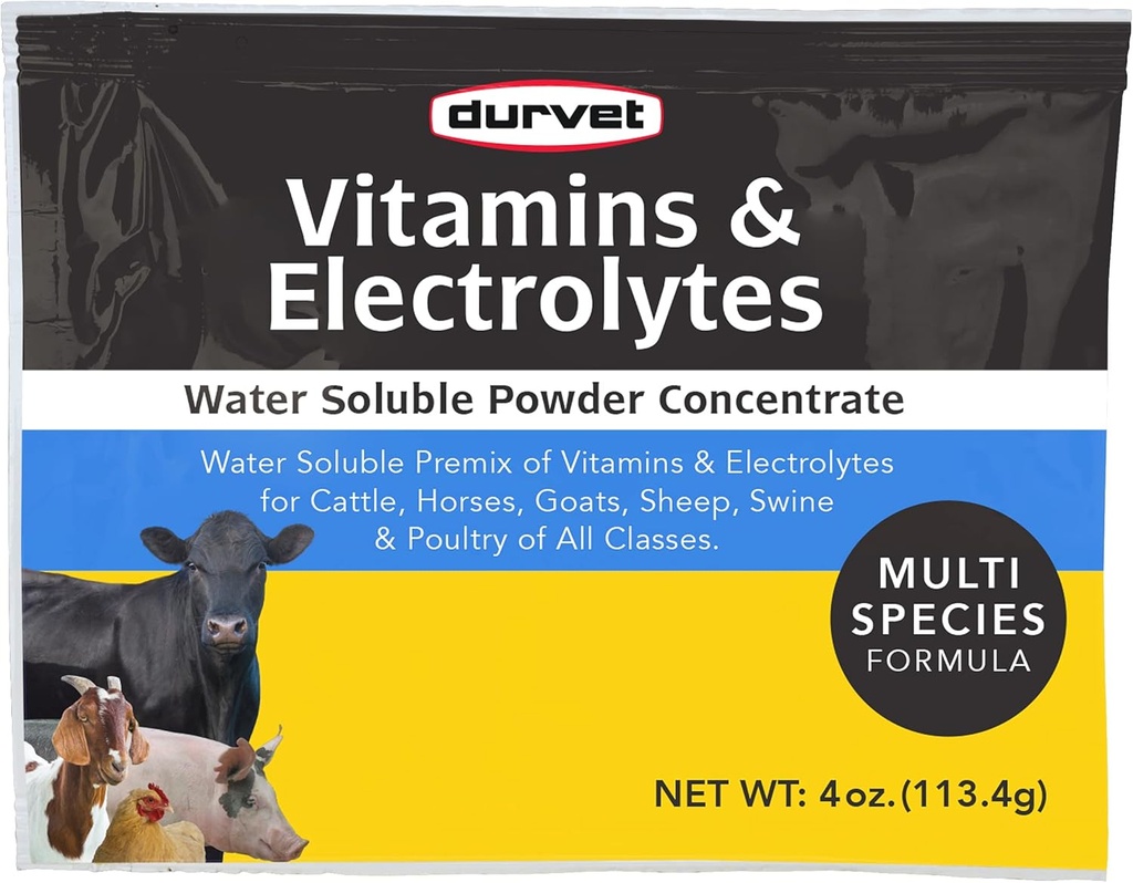 Durvet Vitamins & Electrolytes Conc, 4 oz (113.4g)