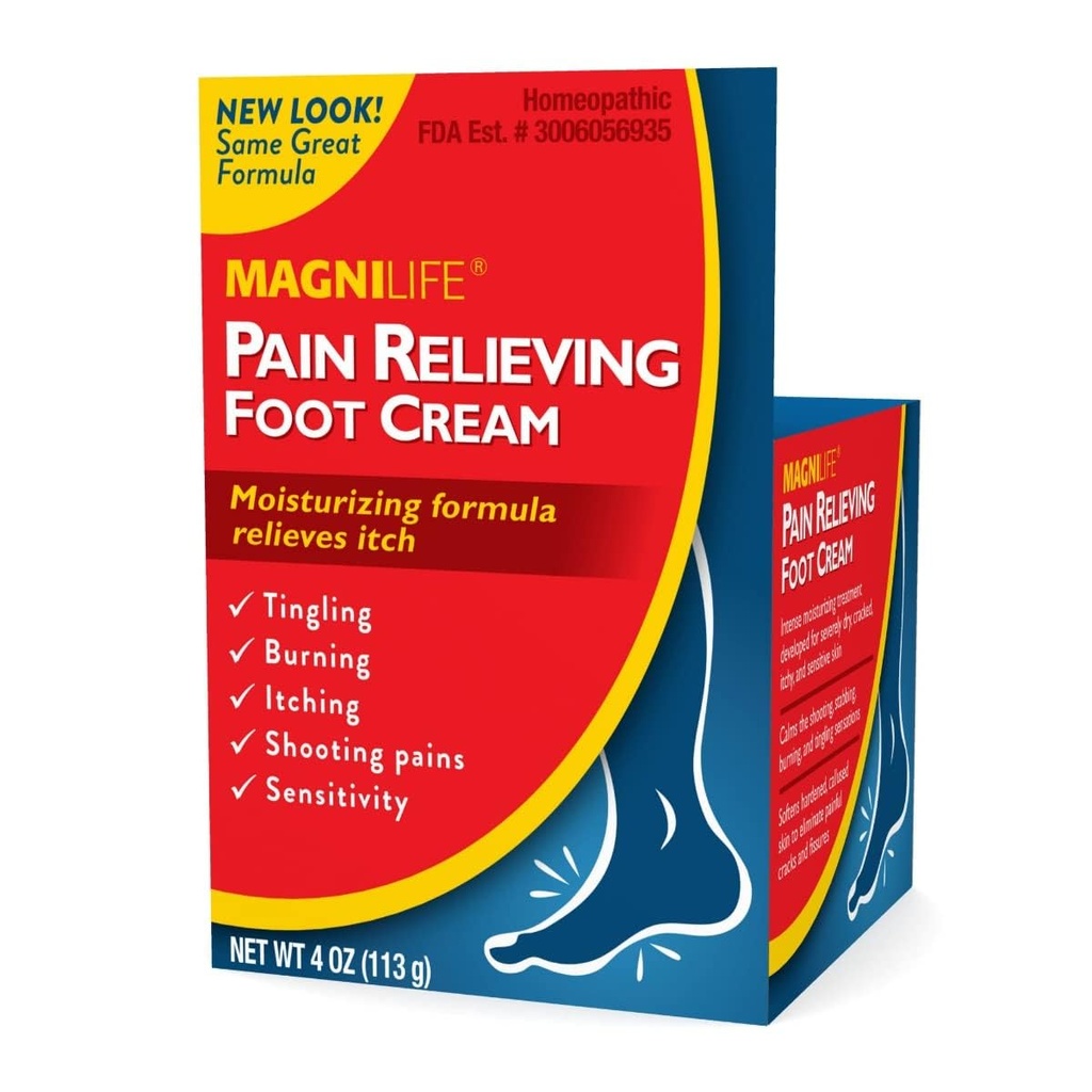 Magni Life DB Pain Relieving Foot Cream, 4 Ounce Each (2)