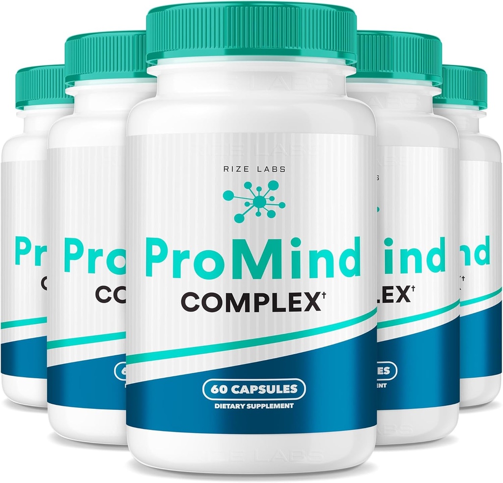rize laboratorier ProMind Complex supplement, Organic Memory Support Formel til at styrke hjernen, Bruges til Boost Memory - pakke med 5 (300 kapsler)