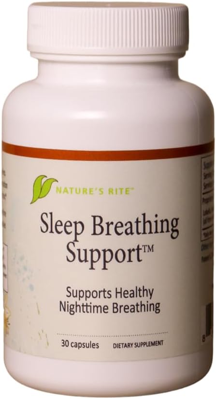 Naturens Rite Sleep Breathing Support - Natural Assistance for Better Sleep, Forbedre Breathing Mønster, 30 Kapsler, All- Natural Herbal Ingredients, Made in USA
