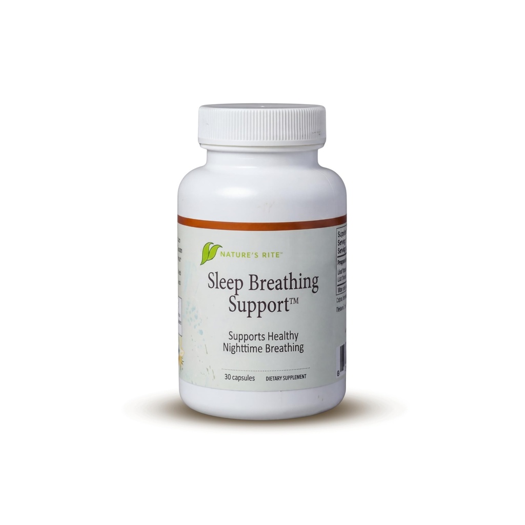 Naturens Rite Sleep Breathing Support - Natural Assistance for Better Sleep, Forbedre Breathing Mønster, 30 Kapsler, All- Natural Herbal Ingredients, Made in USA