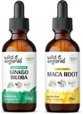 Wild & Organic Ginkgo Biloba Tinktur 2 fl oz & Maca Root Tinktur 2 fl oz
