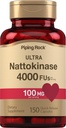 Piping Rock Nattokinase Supplement 4000 FU - 124; 100mg - 124; 150 Kapsler - 124; Non- GMO - Gluten Free