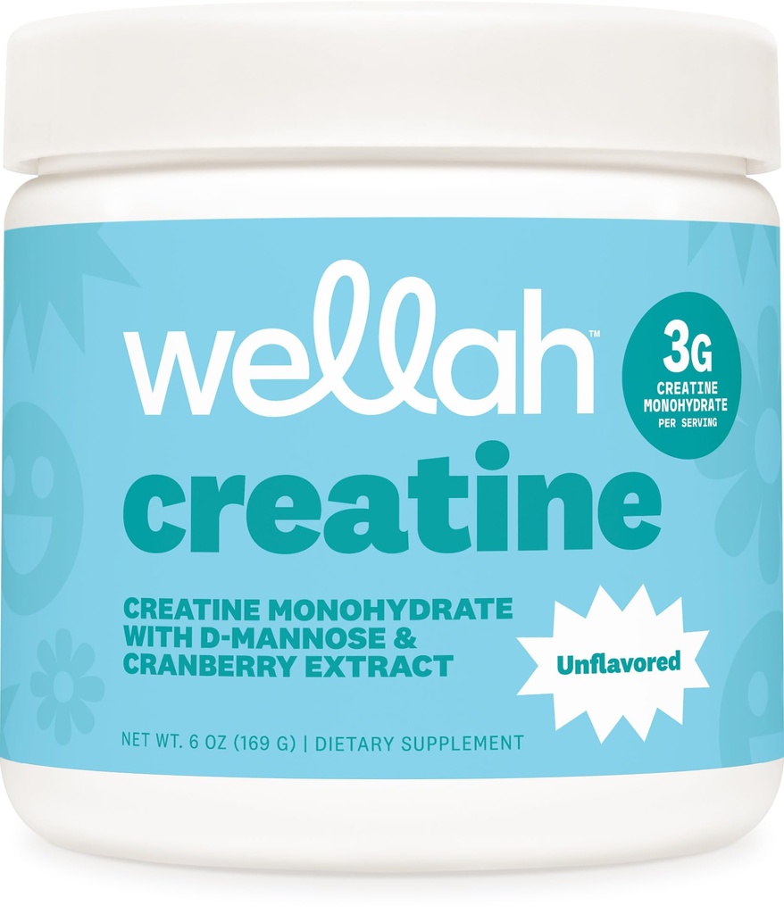 Wellah Creatin for Women (50 Servering, Unflavored) - Creatin monohydrat med Mælkebøtte & Tranberry Extract