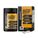 ONNIT Alpha Brain Nootrop Brain Supplement for fokus, hukommelse, mental Klarhed, kognitiv støtte med L- Theanin og vitamin B6, 90 Tæl