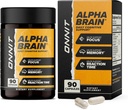 ONNIT Alpha Brain Nootrop Brain Supplement for mænd og kvinder, IGEN ™ Non- GMO Testet med 124; Hukommelse, mental Klarhed & Kognitiv Forbedring; 124; Fokus kapsler med L- Theanin, Vitamin B6 (90 Tæl)