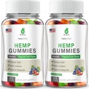 2 Pakker Hamp Gummies Edibles til søvn smerte rolig Hamp Olie Infunded Gummy