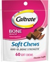 Caltrate Soft Chews 600 Plus D3 Calciumvitamin D tillæg, Chokolade trøffel - 60 Tæl
