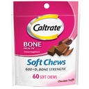 Caltrate Soft Chews 600 Plus D3 Calciumvitamin D tillæg, Chokolade trøffel - 60 Tæl