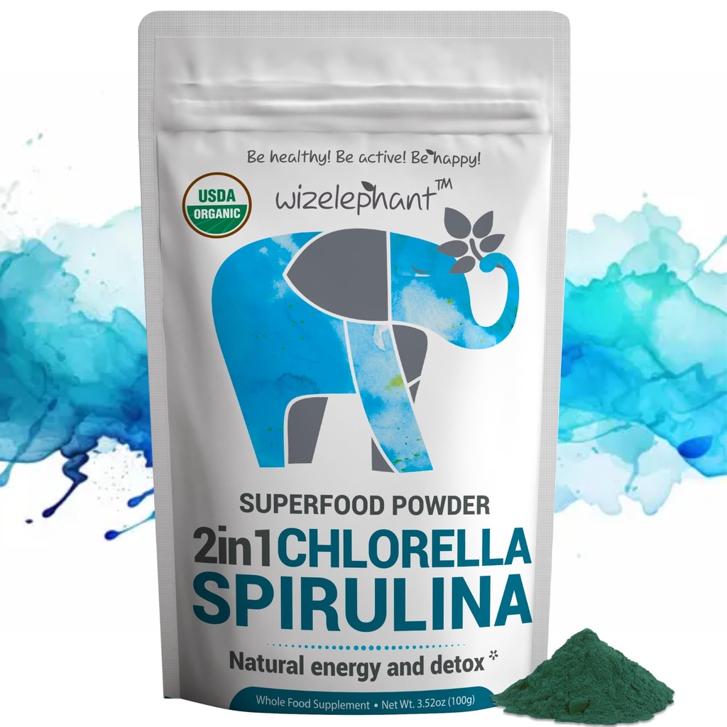 Chlorella Spirulina Powder Organic Mezzogiorno; Super Green Powder and Smoothie Mix Mezzogiorno; Rich in Chlorophyll for immunforsvar og energi Mezzogiorno 124; Raw Vegan Protein Mezzogiorno; Spirulina Chlorella Powder Mezzogiorno;