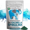 Chlorella Spirulina Powder Organic Mezzogiorno; Super Green Powder and Smoothie Mix Mezzogiorno; Rich in Chlorophyll for immunforsvar og energi Mezzogiorno 124; Raw Vegan Protein Mezzogiorno; Spirulina Chlorella Powder Mezzogiorno;