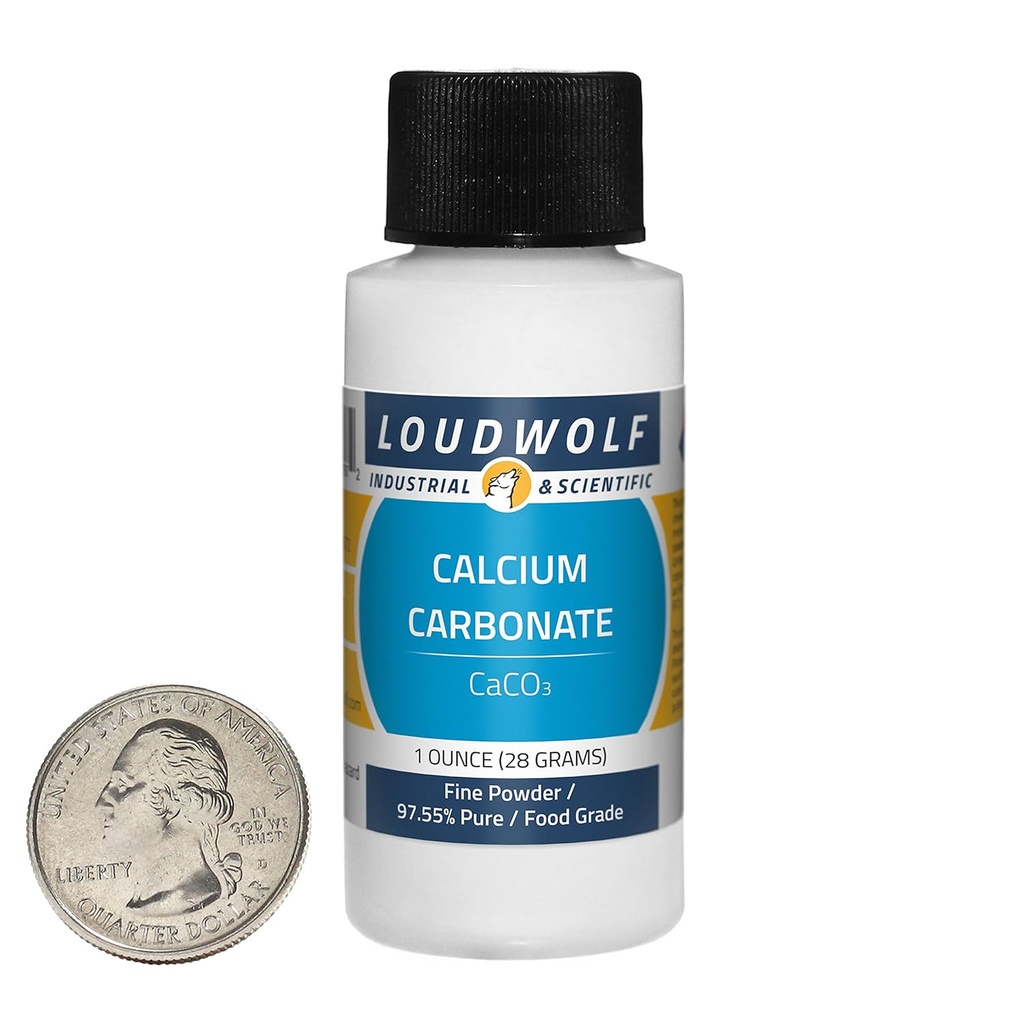 Calciumcarbonat / 1 Ounce Flaske / 97 +% Pure Food Grade / Fine Powder