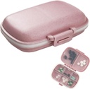 1Pack Travel Pill Organizer, 8 Compartments Portable Pill Case, Lille Pill Box til Pocket Purse Portable Medicine Vitamin Container Pink