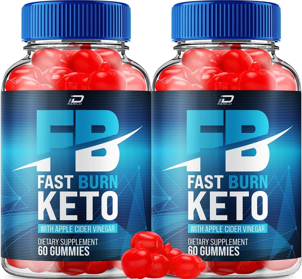Fast Burn Keto ACV Gummies Supplement - Fastburn Keto + ACV Weight Management Gummies Apple Cider Vinagar 1000MG, Fast Burn Keto Gummies Anmeldelser, Vitamin B12 (2 Pack - 120 Gummies)