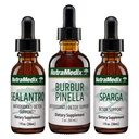 NutraMedic Detox Support Bundle - Sealantro (Chlorella, Cilantro Leaf & Pacific Cold- Water Red Seaweed), Sparka (Astragalus) & Burbur Pinella Ekstrakter til Cleansing & Detox Support - 3-Piece Set