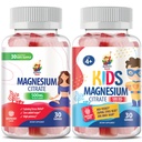 Magnesiumgummier til børn - 500mg og Magnesiumgummier til voksne - 500mg.